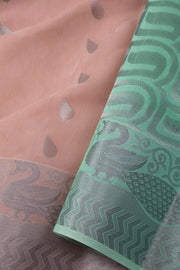 Peach South Silk Cotton Saree 10073612