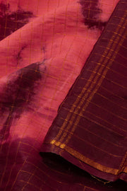 Pink Handcrafted Sungudi Cotton Saree 10074461