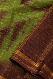 Green Handcrafted Sungudi Cotton Saree 10074462