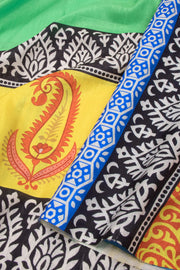 Multi Colour Printed Semi Tussar Silk Saree 10074899