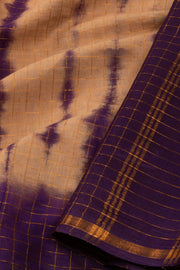 Brown Handcrafted Sungudi Cotton Saree 10074933