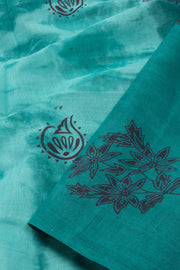 Blue Handcrafted Sungudi Cotton Saree 10074936