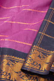 Purple Handcrafted Sungudi Cotton Saree 10077097