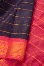 Blue Handcrafted Sungudi Cotton Saree 10077098