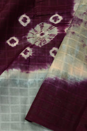 Grape Purple Handcrafted Sungudi Cotton Saree 10077099