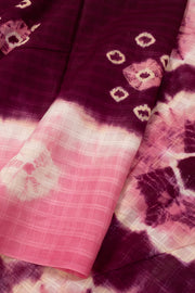 Vintage Maroon Handcrafted Sungudi Cotton Saree 10077100
