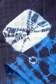 Dark Blue Handcrafted Sungudi Cotton Saree 10077101