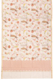 Orange Chanderi Silk Cotton 2 pc Salwar Suit Material