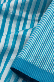 Blue Handloom Chanderi Silk Saree