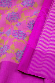 Pink Chanderi Printed Silk Cotton Saree 10075369