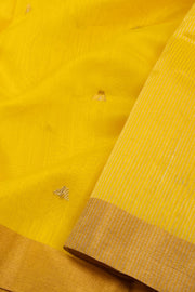 Yellow Chanderi Silk Cotton Saree 10075375