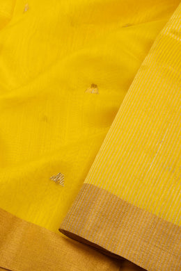 Yellow Chanderi Silk Cotton Saree 10075375
