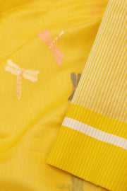 Yellow Chanderi Silk Cotton Saree 10075376