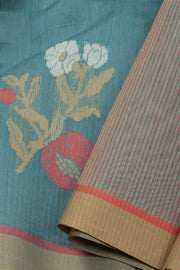 Blue Chanderi Silk Cotton Saree 10075381