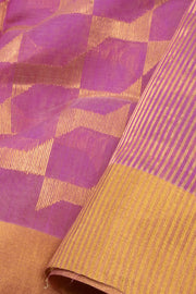 Pink Chanderi Jaal Design Silk Saree 10075384