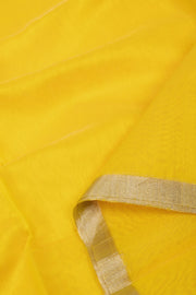 Yellow Chanderi Silk Cotton 2 Piece Salwar Suit Material 10075390