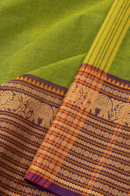 Green Handloom Chettinad Cotton Saree 10075801