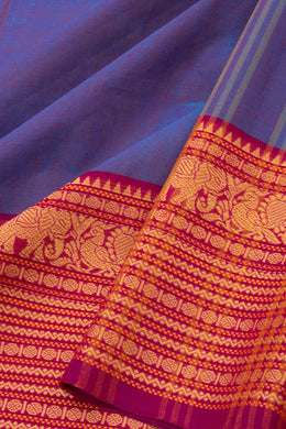 Purple Handloom Chettinad Cotton Saree 10075802