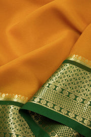 Mango Yellow Mysore Crepe Silk Saree - Avishya