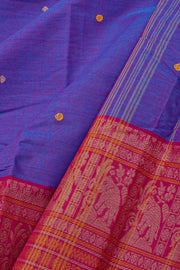 Purple Handloom Chettinad Cotton Saree 10075073