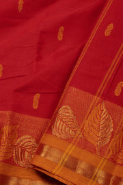 Red Handloom Chettinad Cotton Saree 10075074