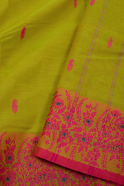 Green Handloom Chettinad Cotton Saree 10075083