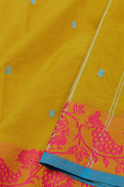 Yellow Handloom Chettinad Cotton Saree 10075088