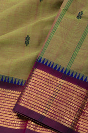 Green Handloom Chettinad Cotton Saree 10075089