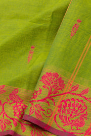 Green Handloom Chettinad Cotton Saree 10075090