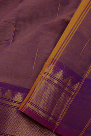 Brown Handloom Chettinad Cotton Saree 10075092