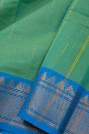 Blue Handloom Chettinad Cotton Saree 10075093