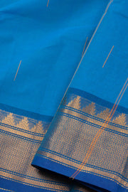 Blue Handloom Chettinad Cotton Saree 10075095
