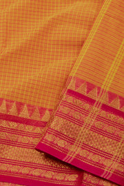 Yellow Handloom Chettinad Cotton Saree 10075098