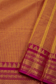Orange Handloom Chettinad Cotton Saree 10075100