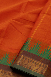 Orange Handloom Chettinad Cotton Saree 10075102