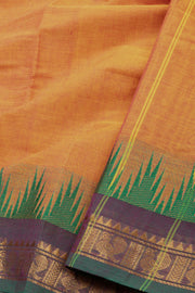 Orange Handloom Chettinad Cotton Saree 10075103