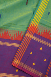 Green Handloom Chettinad Cotton Saree 10075107