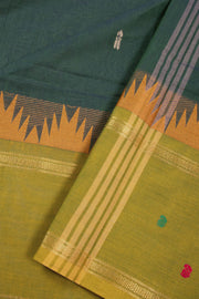 Green Handloom Chettinad Cotton Saree 10075108