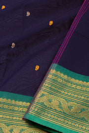 Blue Handloom Chettinad Cotton Saree 10075109