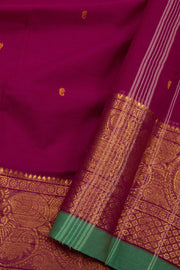 Magenta Handloom Chettinad Cotton Saree 10075110