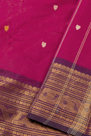 Magenta Handloom Chettinad Cotton Saree 10075111