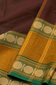 Maroon Handloom Chettinad Cotton Saree 10075114