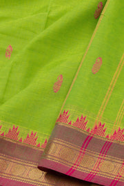 Green Handloom Chettinad Cotton Saree 10075119