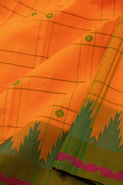 Yellow Handloom Chettinad Cotton Saree Without Blouse 10075131