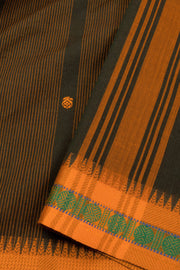 Green Handloom Chettinad Cotton Saree Without Blouse 10075134