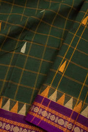 Green Handloom Chettinad Cotton Saree Without Blouse 10075140