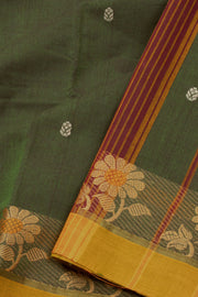 Green Handloom Chettinad Cotton Saree Without Blouse 10075160