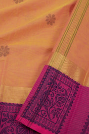Orange Handloom Chettinad Cotton Saree Without Blouse 10075165