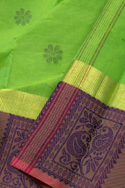 Green Handloom Chettinad Cotton Saree Without Blouse 10075166