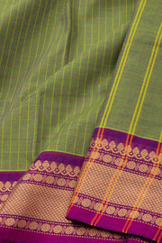 Green Handloom Chettinad Cotton Saree Without Blouse 10075170